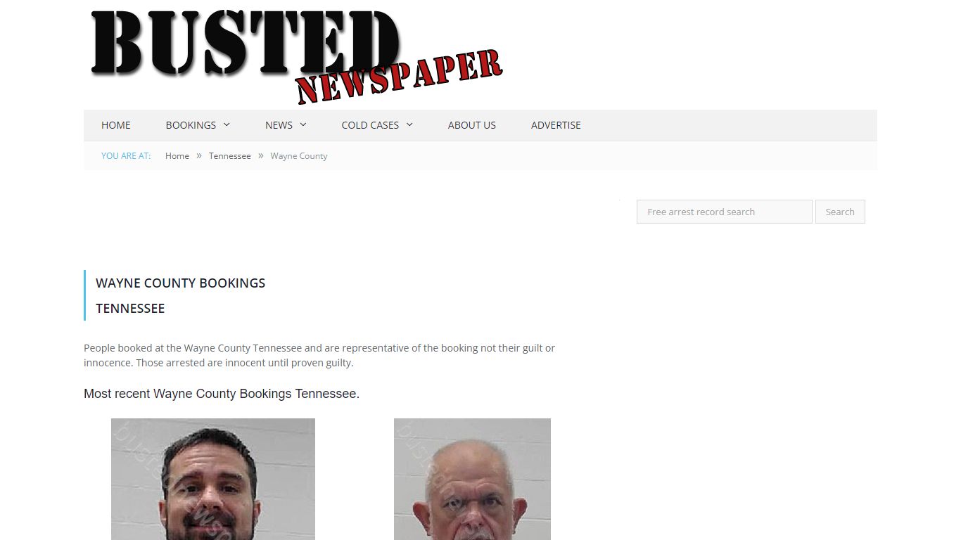 Wayne County, TN Mugshots - BUSTEDNEWSPAPER.COM